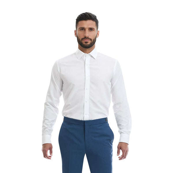 Camisa Cuello Normal / Blanca