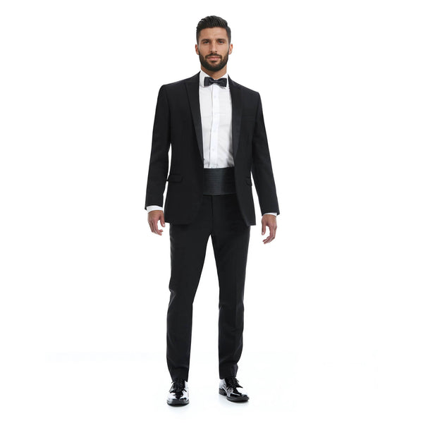 Saco de Smoking Solapa de Pico / Negro