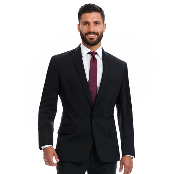 Saco de Traje Solapa de Escuadra / Negro