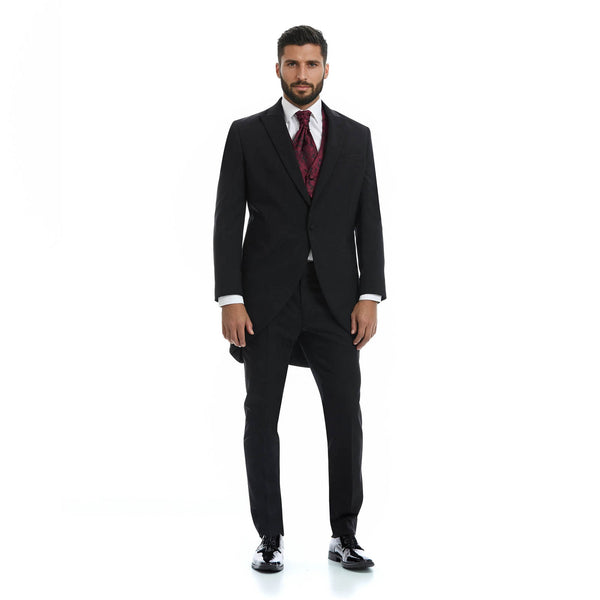 Saco de Jacquet con Solapa de Pico / Negro